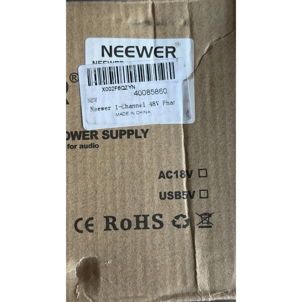 Neewer NW-100 48V Phantom Power Supply 1 Channel w/‎ Adapter